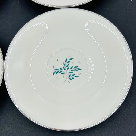 Syracuse China Lyric 5 7/8" Saucer Vintage MCM Made in USA Set of 4 - Picture 5 of 13